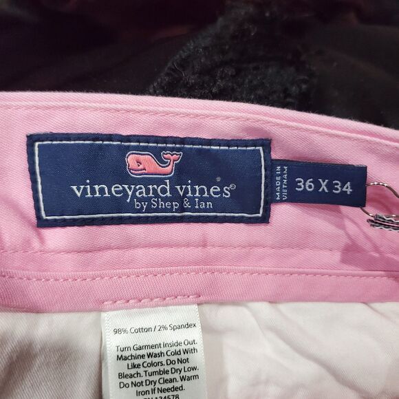 VINEYARD VINES Pants BREAKER Mens 36x34 Pink Chino Straight Casual Preppy - Picture 8 of 10